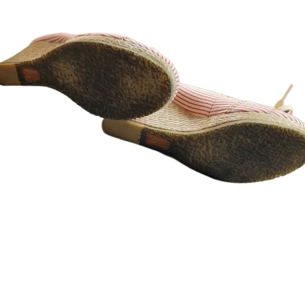 CLARK'S Originals striped espadrille wedges 8